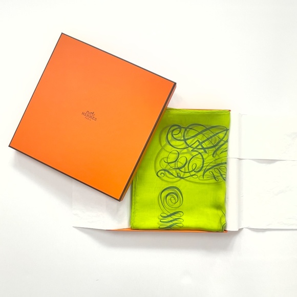 NWT! Rare Hermes Sheer Rectangular Scarf Shawl - Picture 2 of 6
